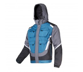 
                  LAHTIPRO KURTKA OCIEPLANA CZARNO-SZARO-TURKUSOWA Z ODBLASKAMI ROZMIAR XXL L4092405